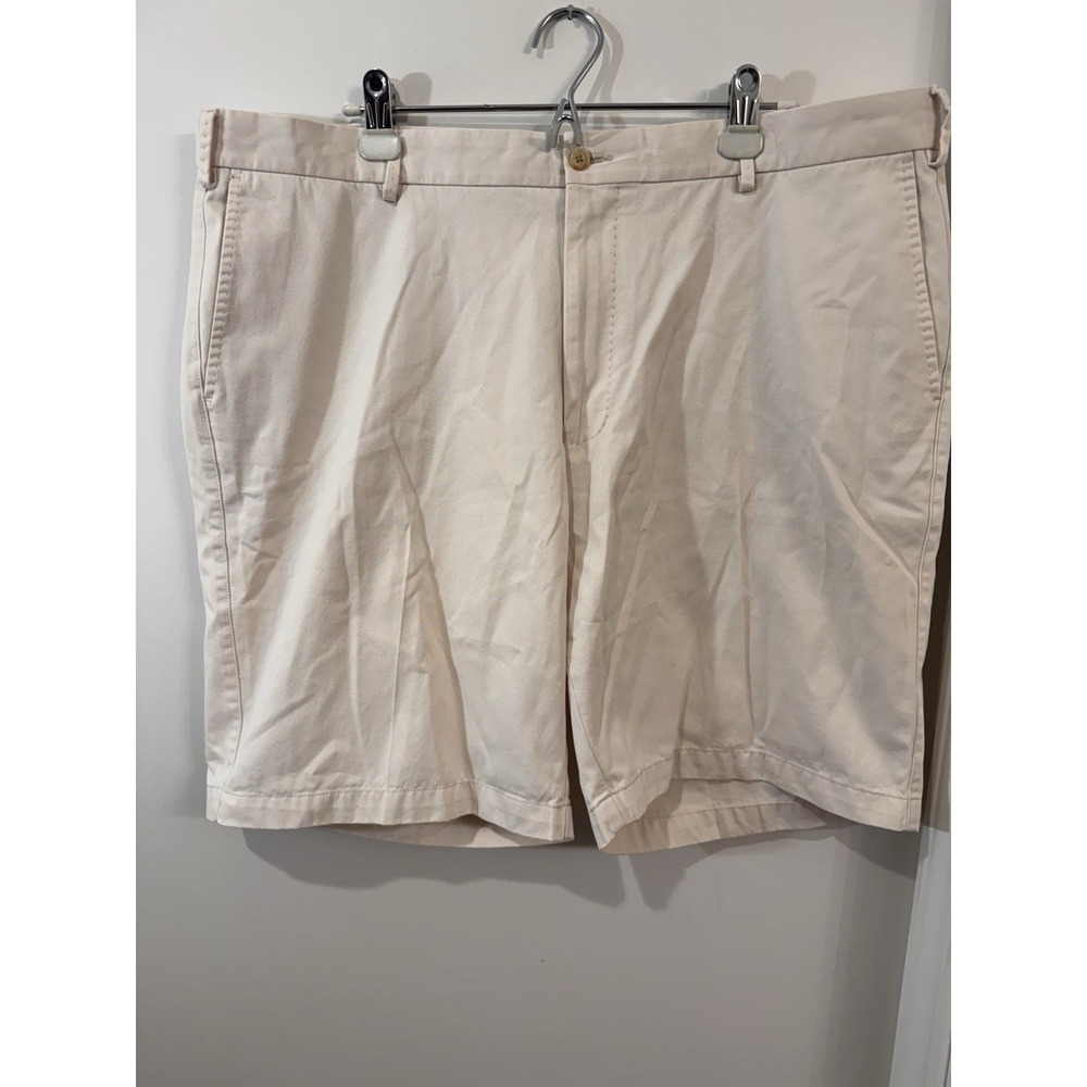 Peter Millar 100% Pima Cotton Classic Fit 9 Inch Chino Shorts Beige Mens Size 42